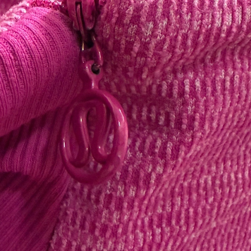 LULULEMON Base Runner 1/2 Zip Raspberry Pink Size 10 - Picture 15 of 16